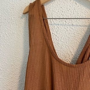 Burnt orange ribbed old navy dress
